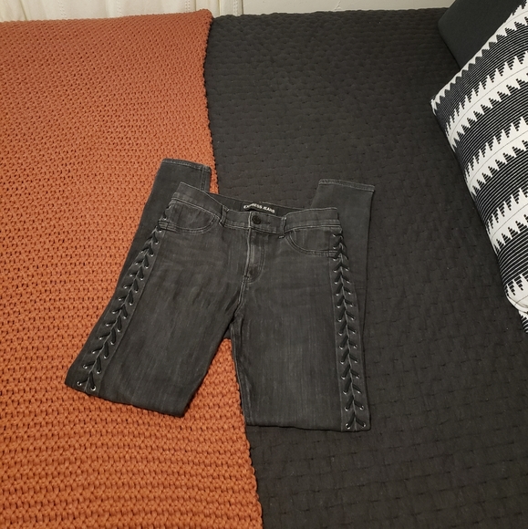 Express Retro Black Skinny Jeans - Picture 4 of 10